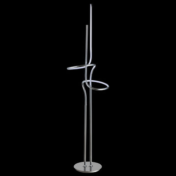 Sketch 64" Minimalist Dimmable Metal Integrated LED Floor Lamp - JONATHAN Y